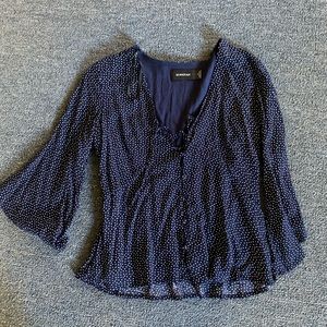 Flowy navy top
